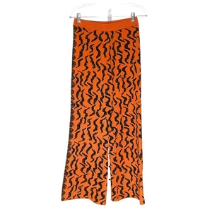 Anthropologie Orange Graphic Print Wide-leg Pants XS - Picture 1 of 4