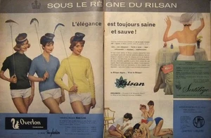 PUBLICITÉ DE PRESSE 1958 RILSAN OVERLON SLIPS ET CULOTTES SOUS-VÊTEMENTS - Imagen 1 de 1