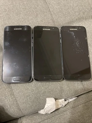 3X Samsung Galaxy S7 SM-G930F 32GB Black Mobile Smart Phone Untested - Image 1 of 4