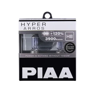 PIAA Hyper Arros (H8) Headlight Bulbs (Pair) - Cool White, Up To 120% Brighter - Picture 1 of 2