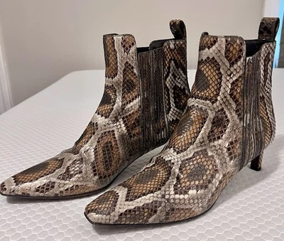 Botín Brunello Cucinelli ($2295) para mujer con cuentas de pitón talla 39 EE. UU. talla 8,5 Foto 1 de 4