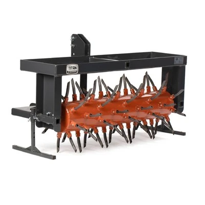 Aireador de tambor Titan Attachments 3 puntos 50", se adapta a tractores Cat 1 y 2 Foto 1 de 4