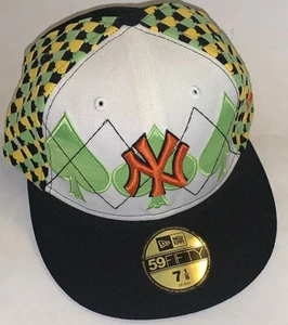 NY Yankees Clover New Era 59Fifty Blk, Grn, Wht & Yel Gr. 7-1/8 True Fit BB Cap NEU - Bild 1 von 9