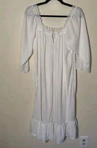 Vintage 90er Gold Label Victoria's Secret Nachthemd weiß viktorianisch Landhaus S-M LESEN - Bild 1 von 15