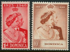 Dominica - 1948 Silver Wedding Set SG 112/13 MNH Cv £ 25 [B8130] - Imagen 1 de 2