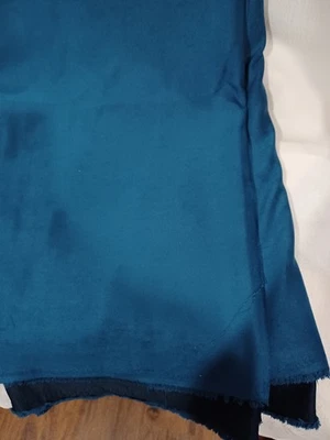 3 yards of a Turquoise Soft Faux Suede polyester Cloth Drapery Clothing Wt. #341 - Image 1 of 3