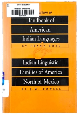 HANDBOOK OF AMERICAN INDIAN LANGUAGES PAPERBACK FREE SHIPPING NATIVE BOOK - Image 1 of 4