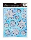Glittered Snowflake Christmas Stickers Sheet Window Wall Decorations Decals 42Cm