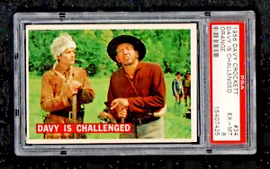 1956 Topps Davy Crockett Orange Back #34 Davy Is Challenged PSA 6 - Picture 1 of 2