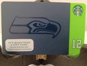 STARBUCKS CARD 2015 "SEATTLE SEAHAWKS FAN 12 CARD" BRAND NEW 🏈 GREAT PRICE~VHTF - Picture 1 of 3
