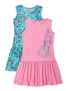 Disney Princess Girl Dress Set Swimsuit Cover Up Size 6 7 8 Pink 2 Piece Lot NWT - Picture 1 of 3