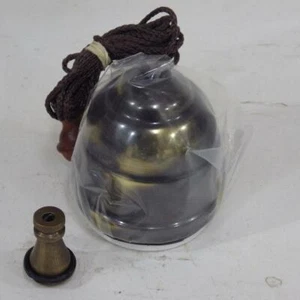 Cordón clásico de tracción marrón montado en techo antiguo latón interruptor de luz y perilla - Imagen 1 de 6
