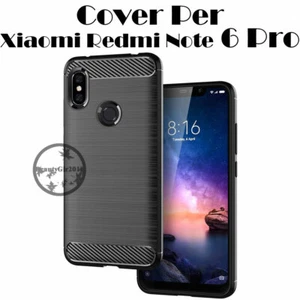 Cover custodia case PER xiaomi redmi note6 pro COPERTURA Bordo nero TPU silicone - Foto 1 di 5