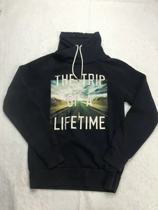 H&M Black Long Sleeeve sweater graphic trip of a lifetime XS - Picture 1 of 11