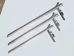 Broncoscopio Rigido con Porta Luce Fibra Ottica Set 3pz Spedizione Rapida - Foto 1 di 2