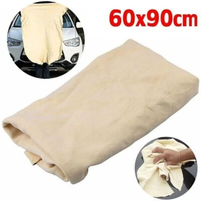 Natural Chamois Leather Car Cleaning Cloth Washing Absorbent Drying Shammy Towel - Image 1 of 4