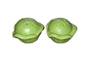 Cabbage Salt and Pepper Shakers Vintage - Picture 1 of 5