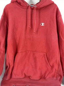 Mens Champion Reverse Weave Sweater Red Size L Jumper Pullover Hoodie - Picture 1 of 5