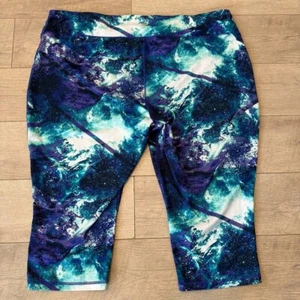 Leggings capri para mujer Tek Gear talla 3X azul blanco atletismo - Imagen 1 de 7