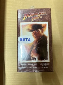 The Indiana Jones Trilogy 1989 Betamax Set Sealed Not Vhs - Foto 1 di 6