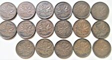 Set of Canada Small Cents Coins (1953 - 1972). Pennies  1p 1c