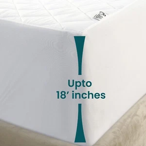 100 % wasserdichter Matratzenschoner tief 18 Zoll Matratzenauflage gesteppter Matratzenbezug - Bild 1 von 9