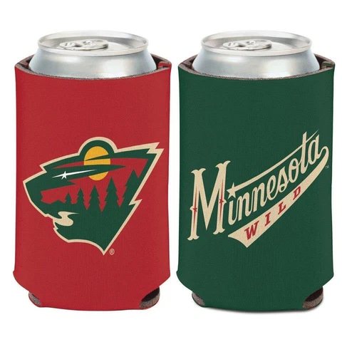 Minnesota Wild 12oz Two Sided Can Cooler [NEW] NHL Coozie Koozie Beer Drink Cover