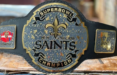 Cinturón Campeonato del Super Bowl de los New Orleans Saints NFC Fútbol Americano 2 mm Latón Foto 1 de 4