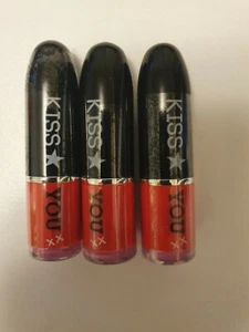 3 X KISS YOU LIPSTICK BY ONE DIRECTION BE MINE ( DEEP RED )