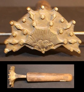 TOLLES großes vergoldetes Eisen Fächer mit DUBUISSON Bronze Bindereinband #103 - Bild 1 von 1