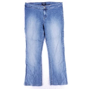 Mixit Jeans Denim Cotton Womens SZ 16 Blue Straight Stretch VTG Mid Rise Slim - Picture 1 of 10