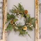 Holiday Orange & Greens 10" Faux Evergreen Small Wreath