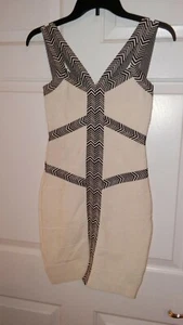 Bebe Bandage Strappy Bodycon Sexy Dress Size S - Picture 1 of 5