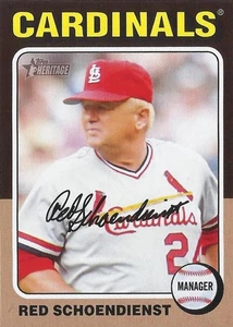 2024 Topps Heritage Base #149 Red Schoendienst Cardinals UER Whitey Herzog Pic - Picture 1 of 2