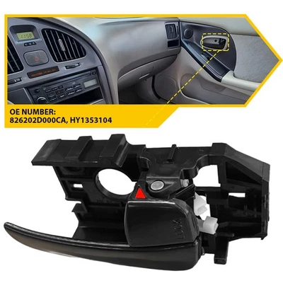 Right Black For Hyundai Elantra 2001 2002 2003 -2006 Inner Door Handle Inside P - Imagem 1 de 4