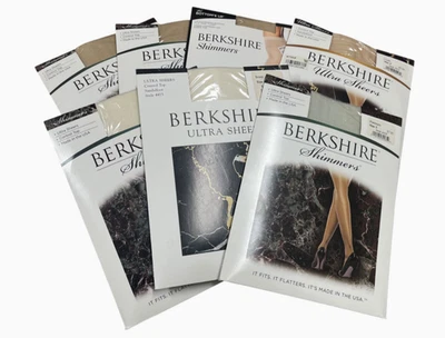 Berkshire Size 3 Pantyhose Lot Ultra Sheers Shimmers Control Top 4415 4429 5017 - Image 1 of 4