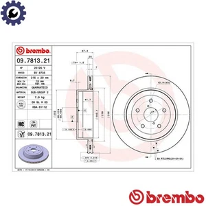 2x BRAKE DISC 09.7813.21 FOR SUBARU IMPREZA EJ257 2.5L EJ207 2.0L 4cyl IMPREZA - Picture 1 of 9