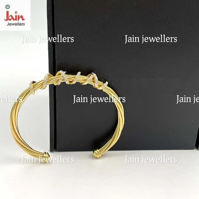 2 - 4 Ct G-H/SI Real Natural Round Cut Diamonds Women Bracelet 18 Kt Real Gold - Image 1 of 4