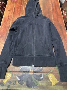 Women's Lululemon black hooded athetic jacket. Size Small Scuba Jacket - Picture 1 of 7