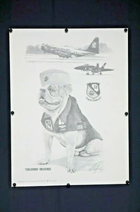 USMC BLUE ANGELS Flying Leatherneck 19” x 24” Poster Print Michael Cooney 1993 - Picture 1 of 6