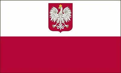 Valley Forge Poland Ancestral Flag 3ft x 5ft Nylon With Metal Gromets Eagle - Image 1 of 4