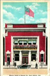 Postcard Mutual Trust & Co New Albany Ind  - Picture 1 of 2