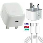 Genuine USB-C Fast PD Plug Charger/Lead For Apple iPhone 15 Pro, 15+, 15 Pro Max