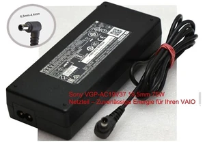 NETZTEIL AC ADAPTER SONY VGP-AC19V37 6,5mm für VAIO VPCF1, VPCF2, VPCEC MMA - Bild 1 von 3
