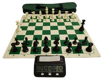Juego de Ajedrez Competición Torneo Ajedrez en Estuche de Viaje Resistente con Reloj de Ajedrez Foto 1 de 4