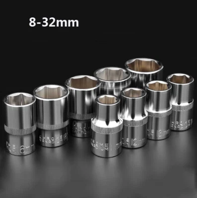 8-32mm 1/2 Drive 6 Point Axle Nut Hex Hexagonal Socket Plum Sleeve Wrench Tool - Image 1 of 4