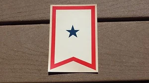 WW2 US ARMY MILITARY SON IN THE SERVICE FLAG WINDOW DECAL 1 STAR - Picture 1 of 5