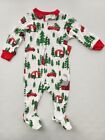 Holiday Time Unisex 1 Piece Sleep & Play 0-3M Trees Campers Cabins One Piece.