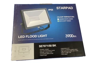 STARPAD 50W LED Flood Light DayLight 5000K SE7071/50 BK - Picture 1 of 16