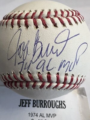 Бейсбольный мяч с автографом Jeff Burroughs Tristar # 7110042 OML с ультрапрофессиональным УФ-чехлом - Изображение 1 из 4